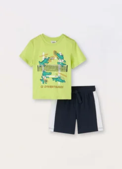 Jogging set in jersey di puro cotone neonato