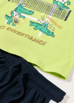Jogging set in jersey di puro cotone neonato