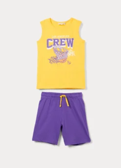 Jogging set in jersey di puro cotone bambino