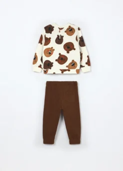 Jogging set in puro cotone fleece neonato