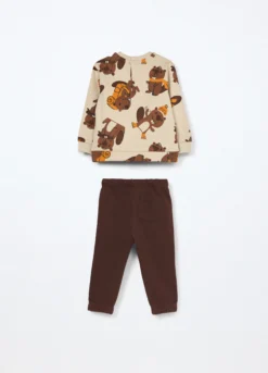 Jogging set in puro cotone fleece neonato