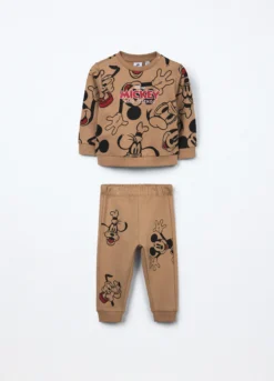 Jogging set in puro cotone fleece neonato