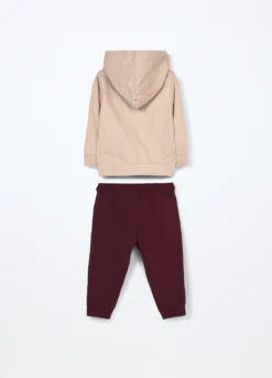 Jogging set in puro cotone fleece neonato