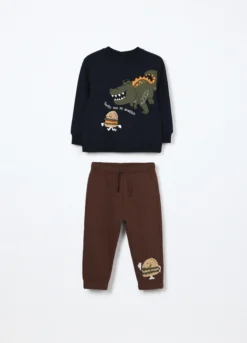 Jogging set in puro cotone fleece neonato