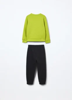 Jogging set in puro cotone fleece bambino