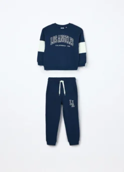 Jogging set in puro cotone fleece bambino