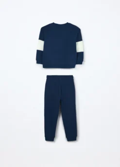 Jogging set in puro cotone fleece bambino