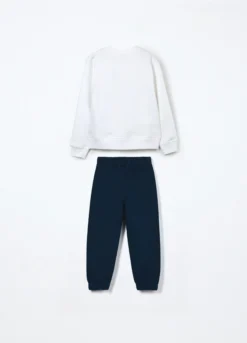Jogging set in puro cotone fleece bambino