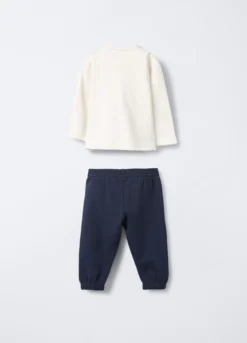Jogging set in puro cotone garzato bimbo