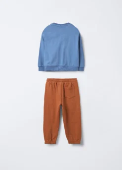 Jogging set in puro cotone garzato bimbo