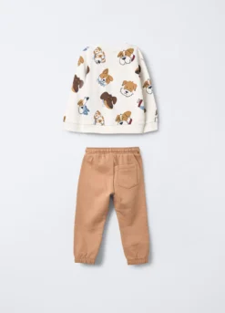 Jogging set in puro cotone garzato bimbo