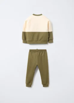 Jogging set in puro cotone garzato bimbo