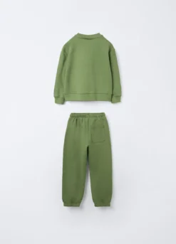 Jogging set in puro cotone garzato bambino