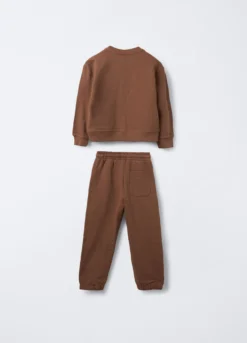 Jogging set in puro cotone garzato bambino