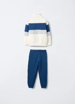 Jogging set in puro cotone garzato bambino