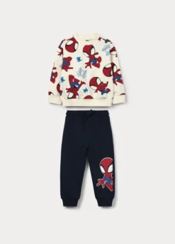 Jogging set Marvel in french terry di puro cotone bimbo