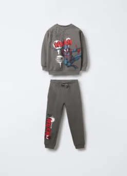 Jogging set Marvel in puro cotone garzato bambino