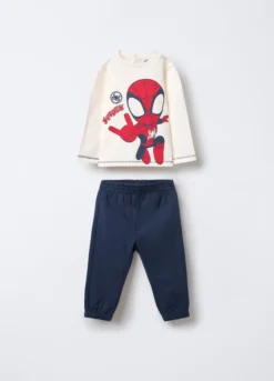 Jogging set Spidey in puro cotone garzato bimbo