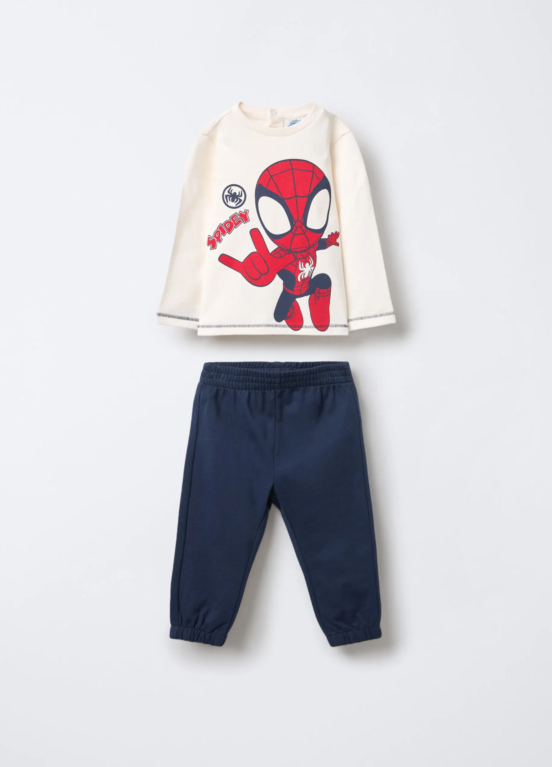 Jogging set Spidey in puro cotone garzato bimbo