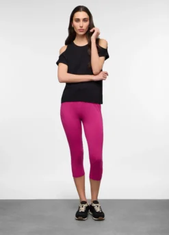 Leggings Capri Fit Skinny in jersey di cotone stretch donna