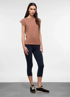 Leggings Capri Fit Skinny in jersey di cotone stretch donna