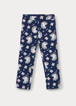 Leggings capri in jersey di cotone stretch bambina