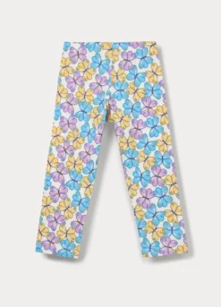 Leggings capri in jersey di cotone stretch bambina