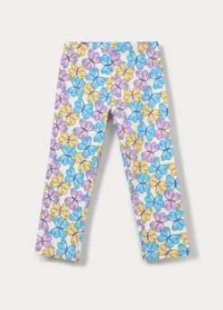 Leggings capri in jersey di cotone stretch bambina