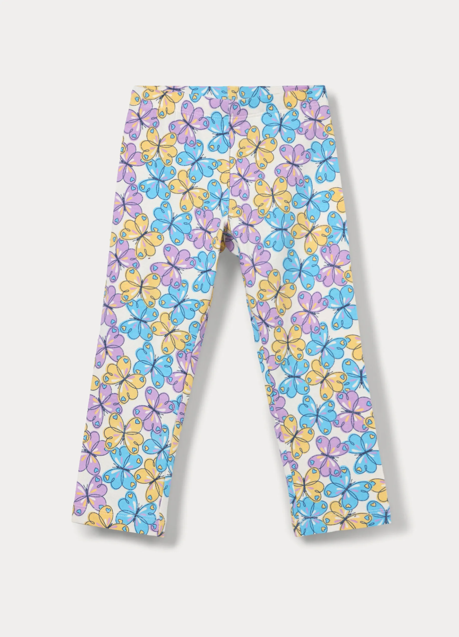 Leggings capri in jersey di cotone stretch bambina