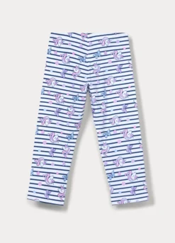 Leggings capri in jersey di cotone stretch bambina