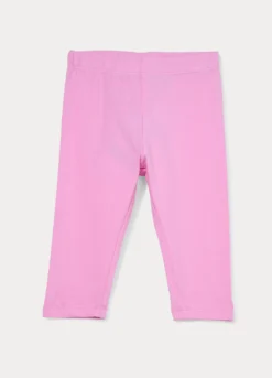 Leggings capri slim fit in jersey di cotone stretch bimba