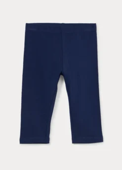 Leggings capri slim fit in jersey di cotone stretch bimba