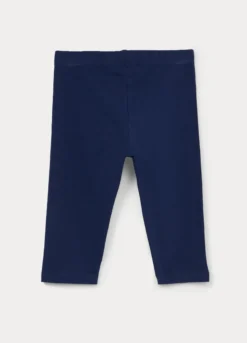 Leggings capri slim fit in jersey di cotone stretch bimba