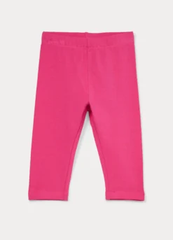 Leggings capri slim fit in jersey di cotone stretch bimba