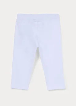 Leggings capri slim fit in jersey di cotone stretch bimba