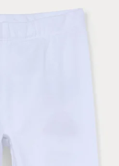 Leggings capri slim fit in jersey di cotone stretch bimba
