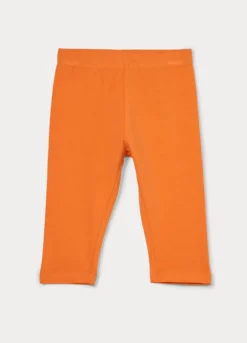 Leggings capri slim fit in jersey di cotone stretch bimba