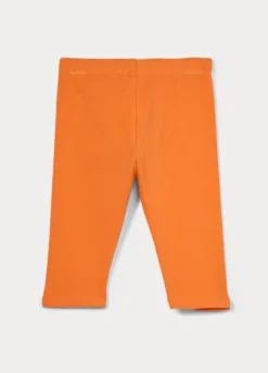 Leggings capri slim fit in jersey di cotone stretch bimba