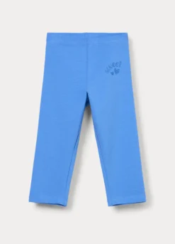 Leggings Capri slim fit in jersey di cotone stretch bambina