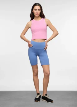 Leggings Ciclista Fit Skinny in jersey di cotone stretch donna