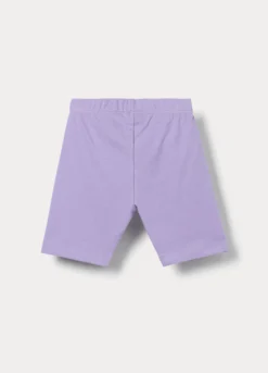 Leggings ciclista fit slim in jersey di cotone stretch bimba