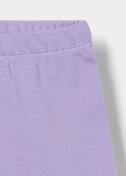 Leggings ciclista fit slim in jersey di cotone stretch bimba