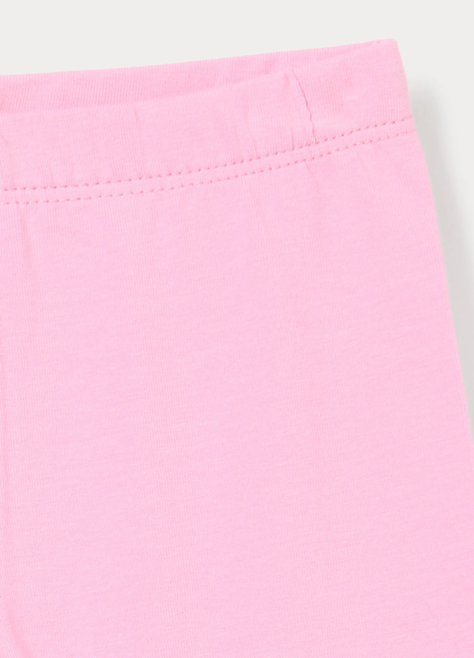 Leggings ciclista fit slim in jersey di cotone stretch bimba