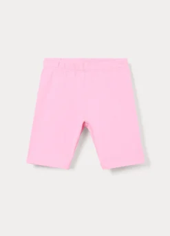 Leggings ciclista fit slim in jersey di cotone stretch bimba