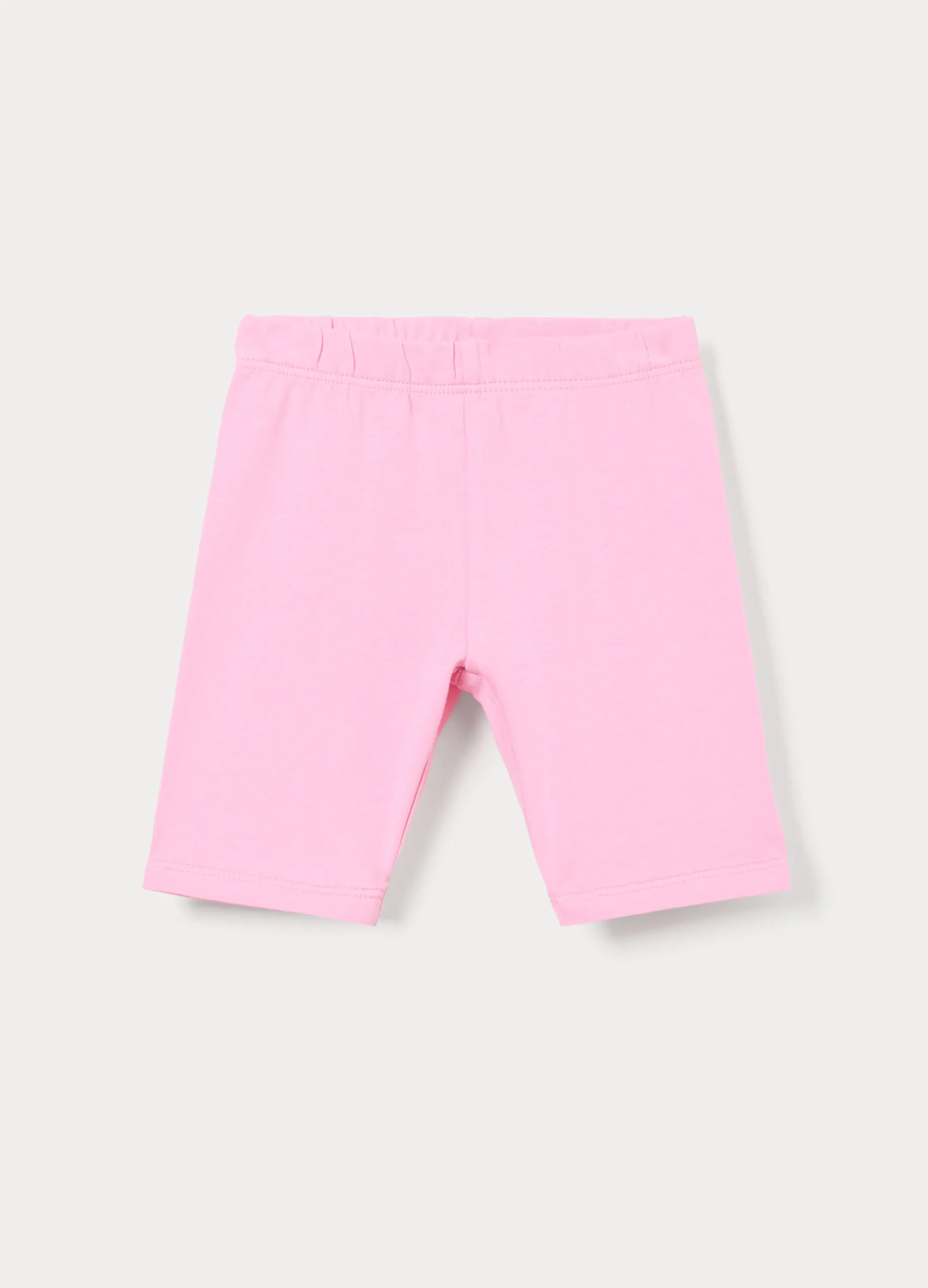 Leggings ciclista fit slim in jersey di cotone stretch bimba