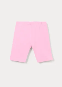 Leggings ciclista fit slim in jersey di cotone stretch bimba