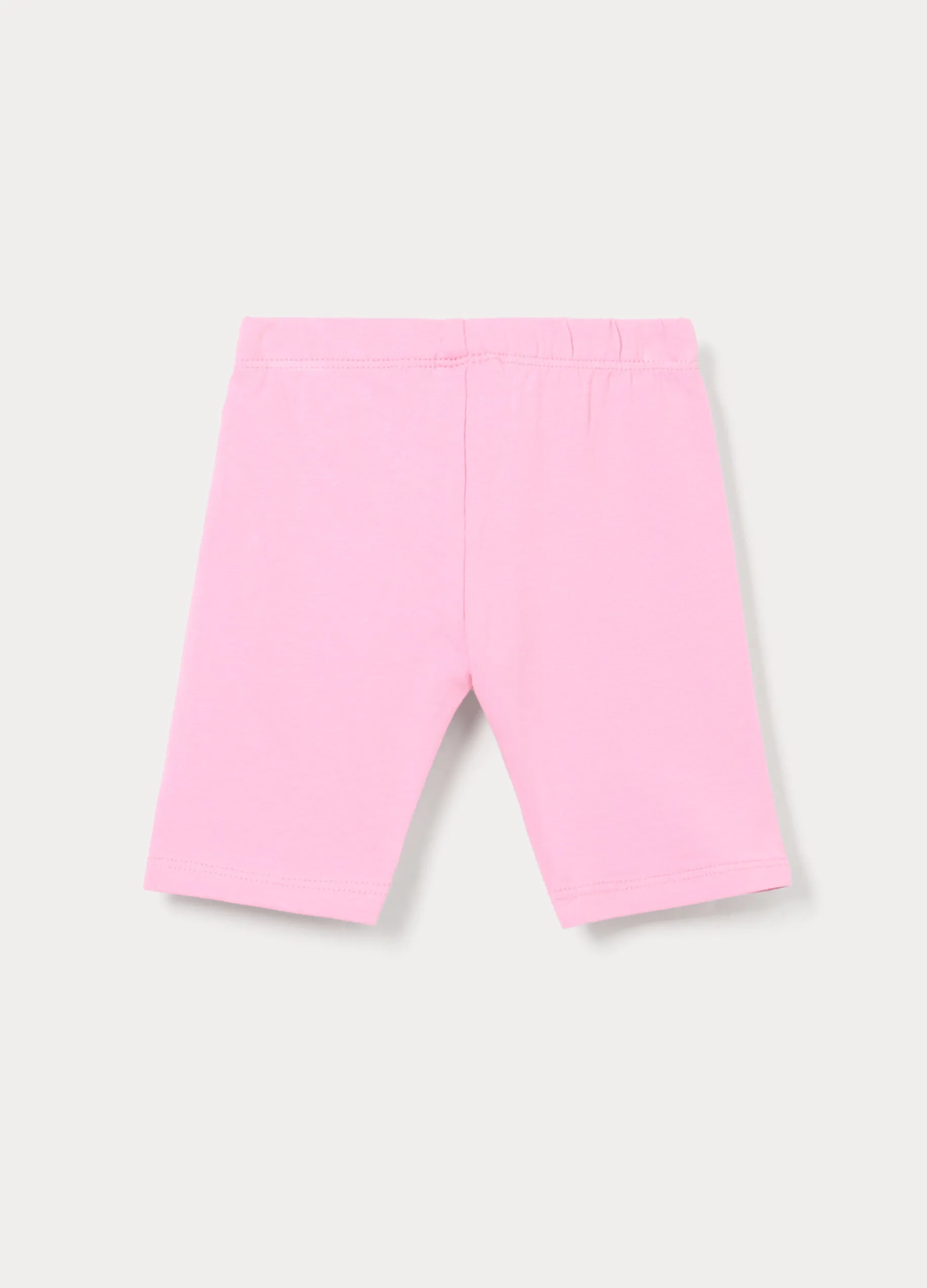 Leggings ciclista fit slim in jersey di cotone stretch bimba