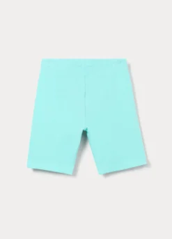 Leggings ciclista fit slim in jersey di cotone stretch bimba