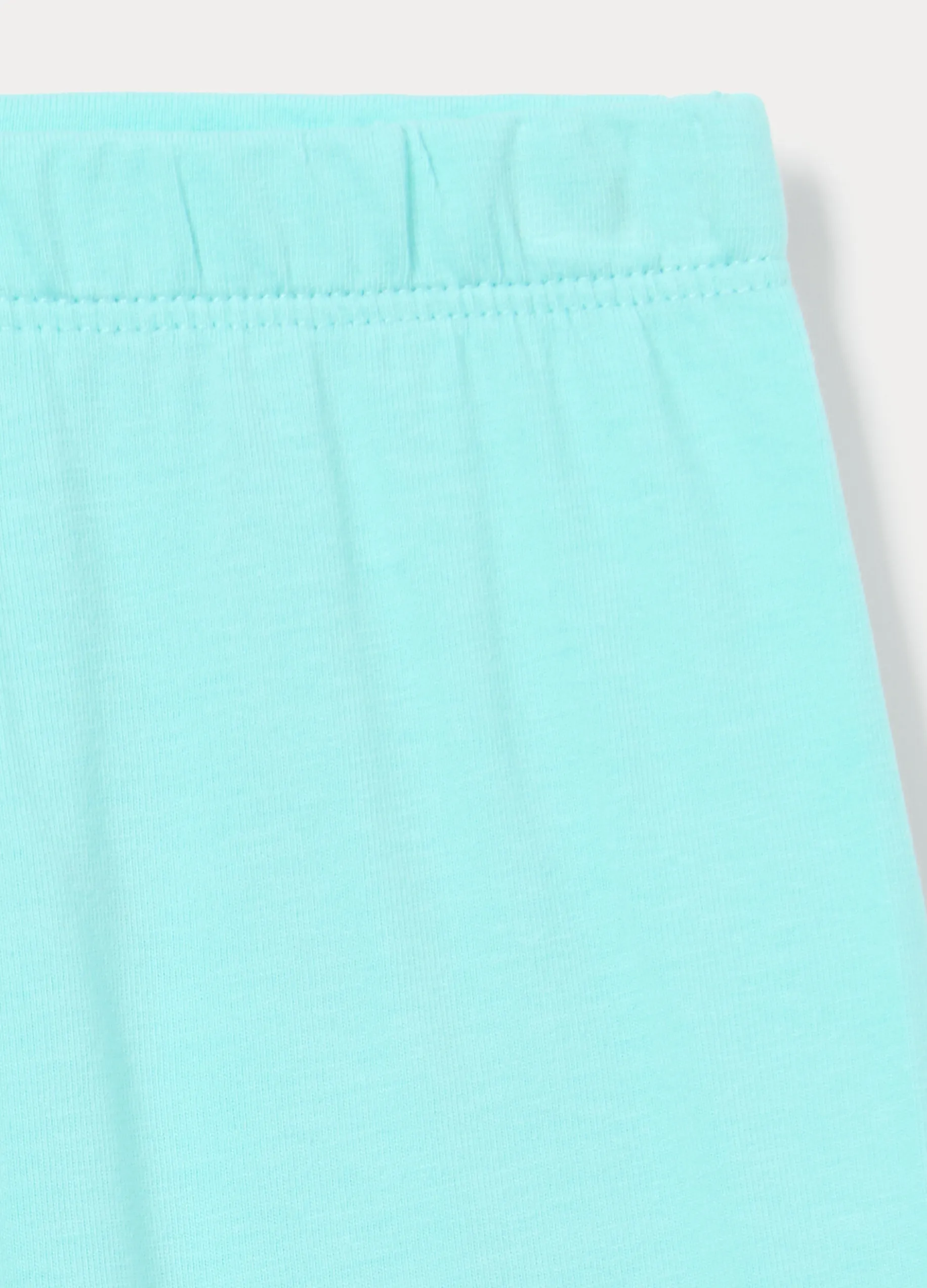 Leggings ciclista fit slim in jersey di cotone stretch bimba