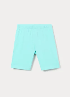 Leggings ciclista fit slim in jersey di cotone stretch bimba
